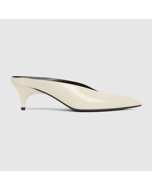Mule 97 Con Tacón Para Mujer, Talla Gucci de color White