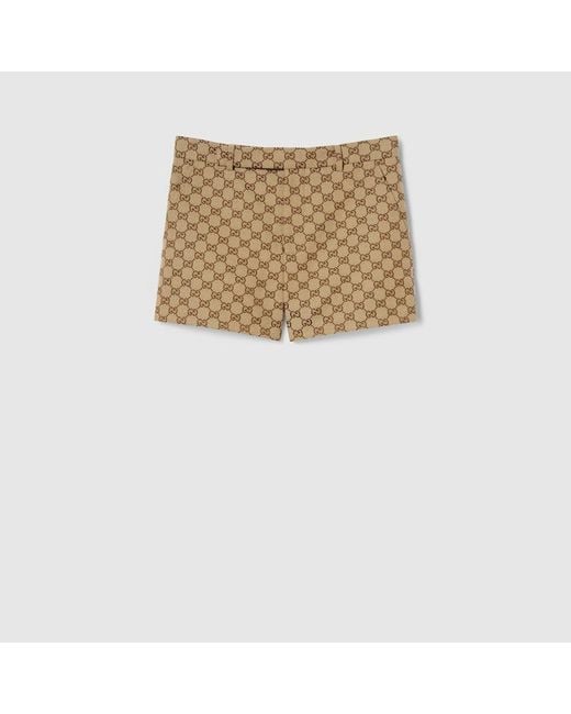 Gucci Natural Gg Canvas Short