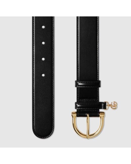 Ceinture Avec Boucle Étrier, Taille 100 Gucci en coloris Black