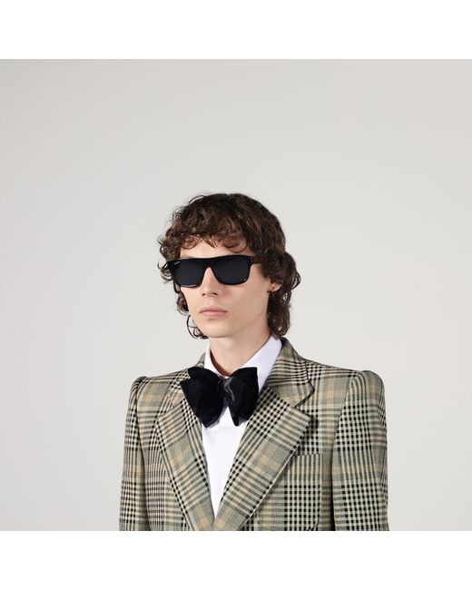 Gucci Sonnenbrille Mit Rechteckigem Rahmen Aus Acetat in Black für Herren