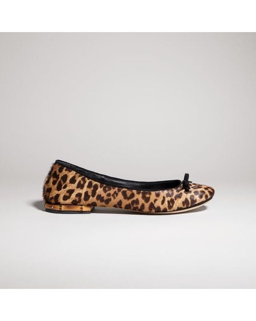 Gucci Brown Ballerina With Bamboo, Fabric