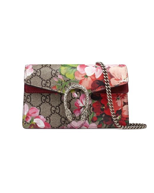 Gucci Natural Dionysus Super-Mini-Tasche aus GG Blooms