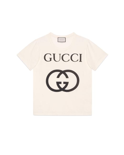Gucci Oversize T-shirt With Interlocking G in White for Men - Save 36% -  Lyst