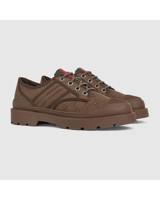 Scarpa Stringata Uomo Con Dettaglio Web, Taglia di Gucci in Brown da Uomo