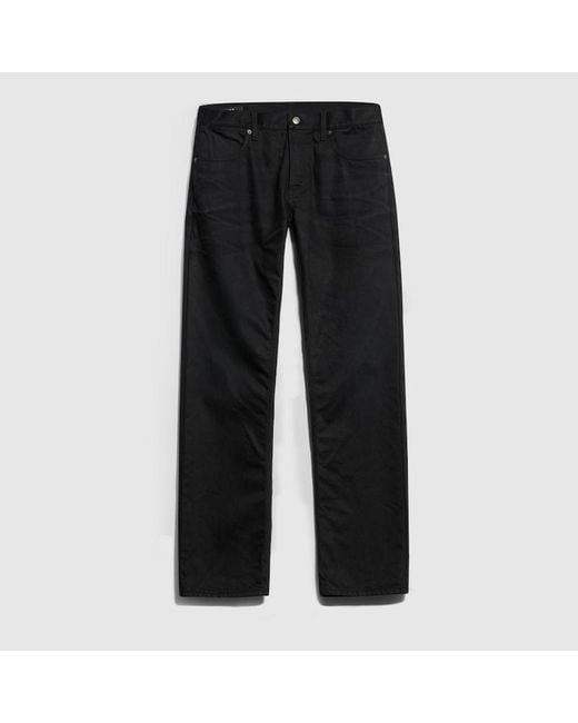 Gucci Black Cotton Denim Pants With Embroidery for men