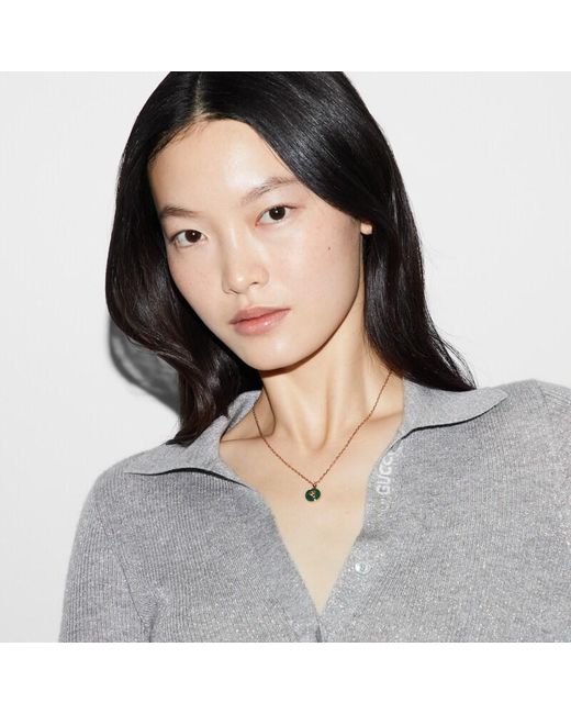 Gucci Metallic Interlocking 18K Chain Necklace