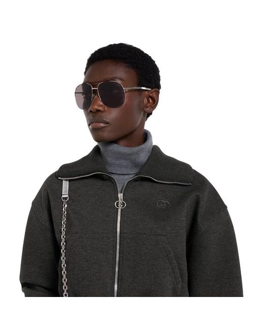 Gucci Black Double Jersey Zip Jacket