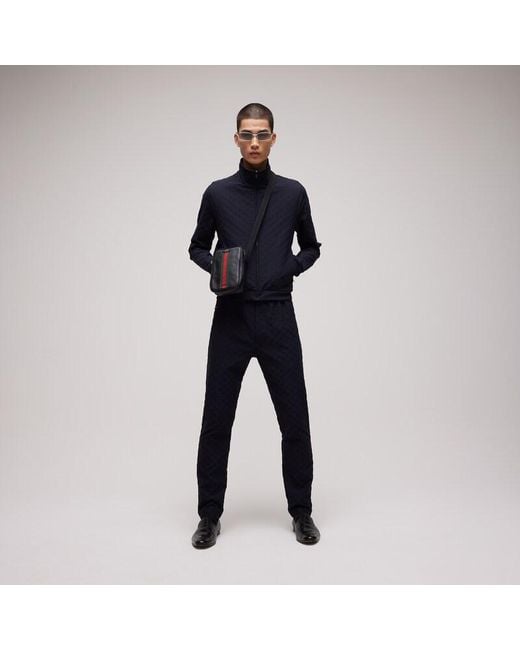 Gucci Blue Gg Jersey Jacquard Sportswear Pants for men