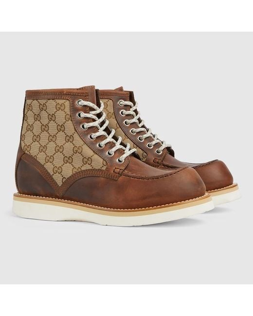 Stivaletto Uomo Stringato, Taglia di Gucci in Brown da Uomo