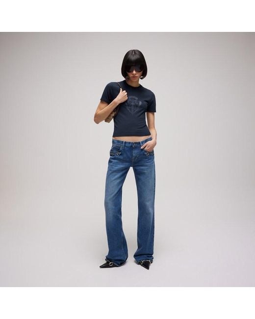 Gucci Blue Cotton Jersey T-Shirt With Print