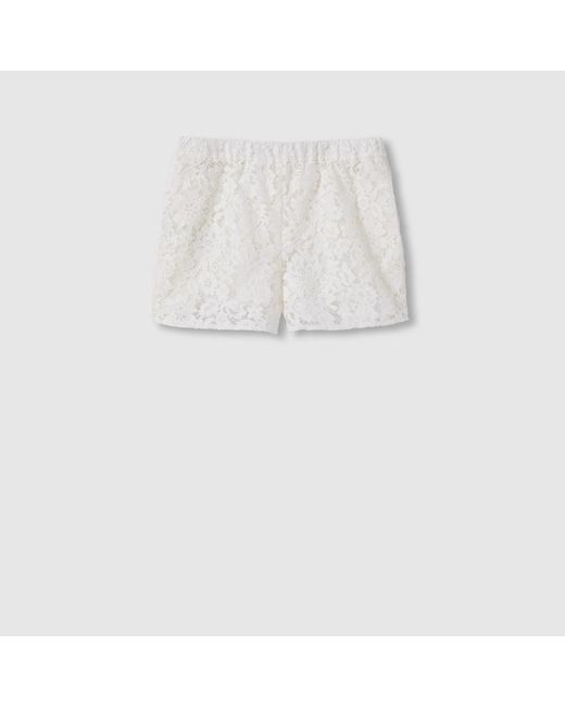 Gucci フローラル レース ショートパンツ, ホワイト, ウェア White