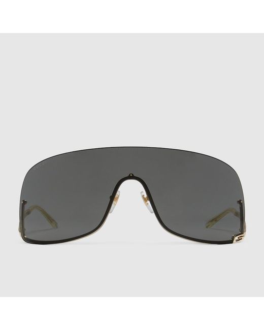 Gucci Sonnenbrille In Maskenform in Gray für Herren