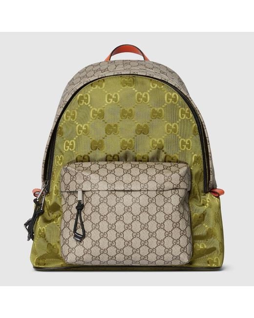 Zaino Match Con Gg Misura Media di Gucci in Green da Uomo