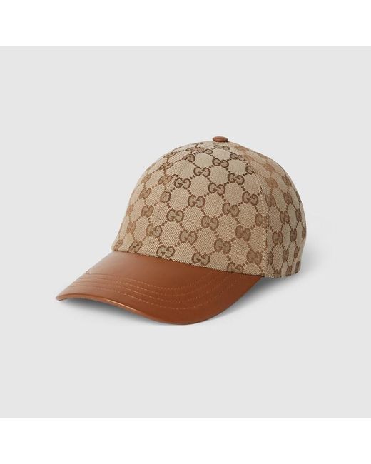 Gucci Brown Gg Canvas Baseball Hat, Gg Canvas