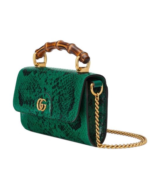 Gucci Diana Mini Python Bag in Green Lyst