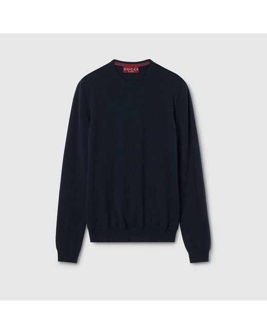 Gucci Blue Knit Cashmere Jumper for men