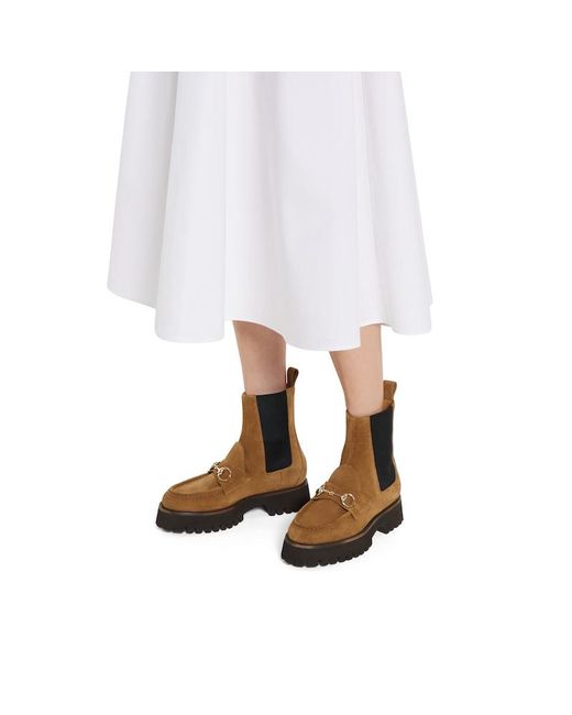 Gucci Brown Ankle Boot With Horsebit, Uk