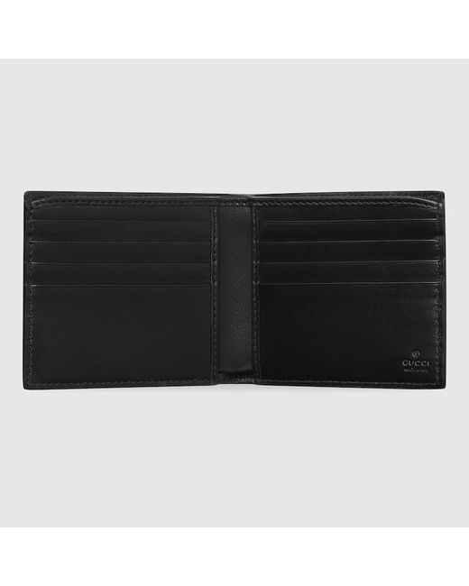 Gucci Black Gg Emblem Bi-Fold Wallet for men