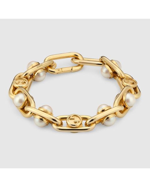Bracelet Avec Perles Mobiles, Taille Gucci en coloris Metallic