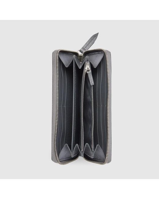 Gucci Black Interior Gg Zip Around Wallet for men