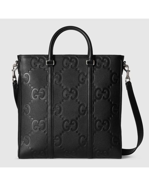 Gucci Black Jumbo GG Medium Tote Bag
