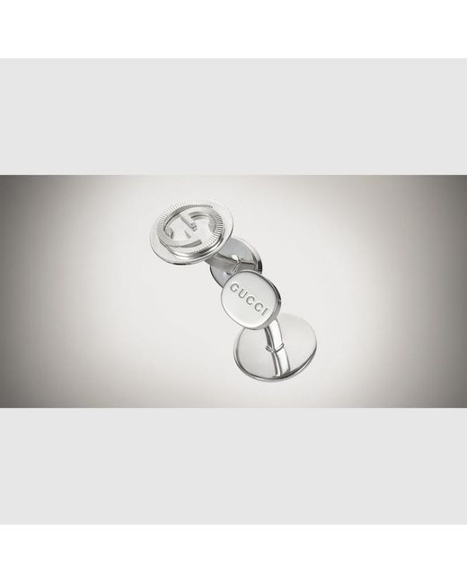 Gucci Metallic Interlocking Cufflinks