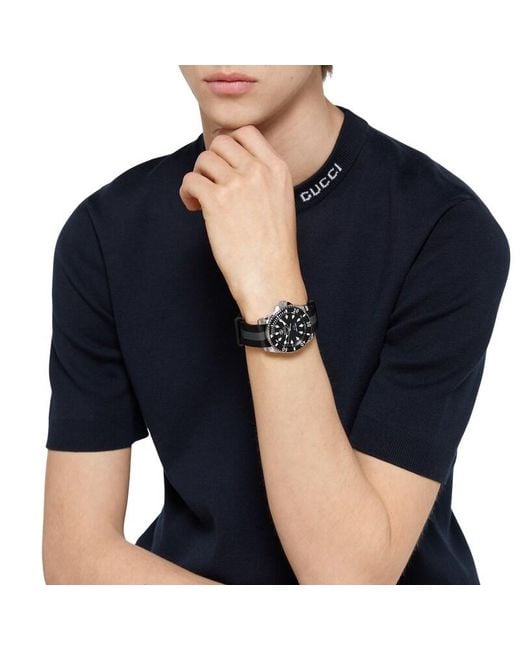 Gucci Black Dive Watch, 40Mm for men