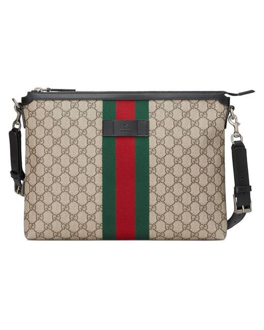 Gucci Multicolor GG Supreme Medium Messenger Bag for men