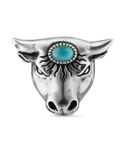 Gucci Metallic Anger Forest Bull's Head Ring