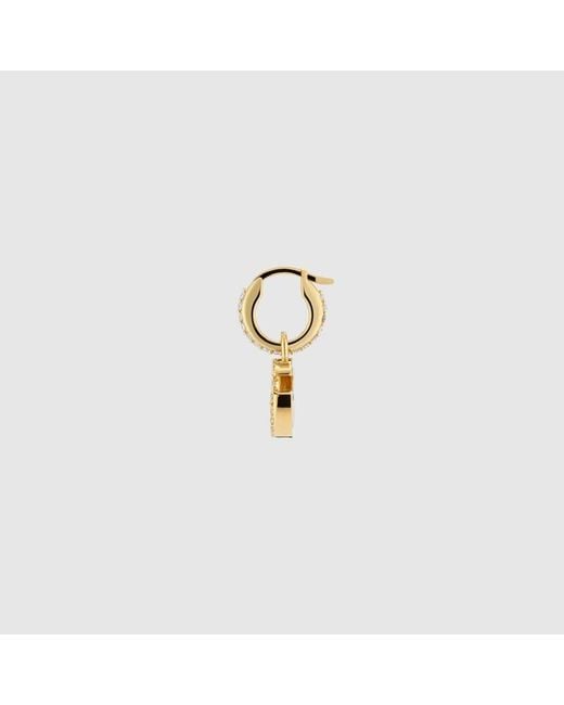 Gucci Metallic Gg Marmont Crystal Earrings