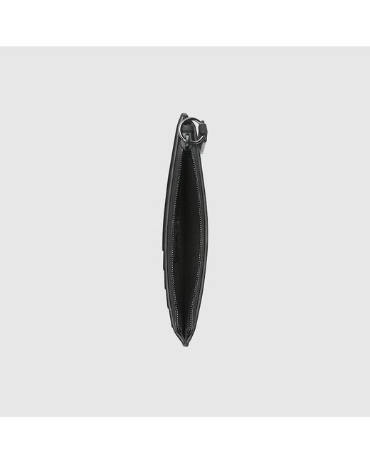 Gucci GG Rubbereffect Zip Card Case in Black for Men Lyst