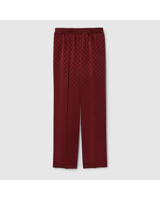 Gucci Ggジャカード パンツ, レッド, ウェア Red