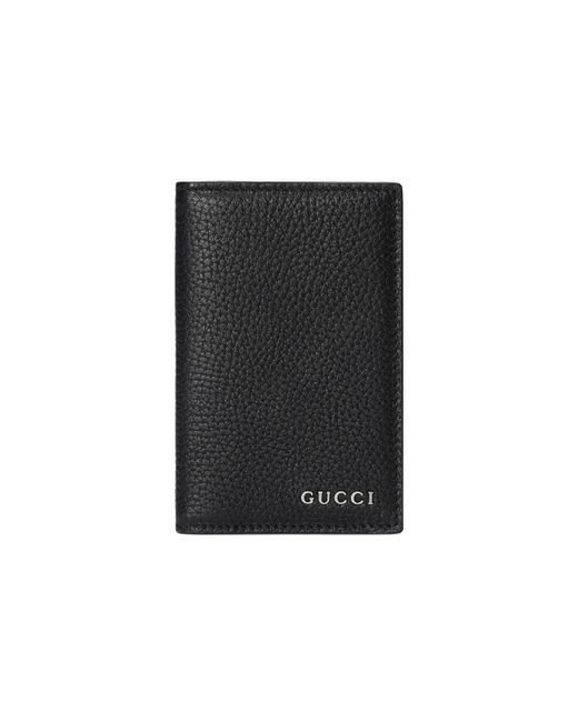 Gucci Black Long Card Case With Logo for men