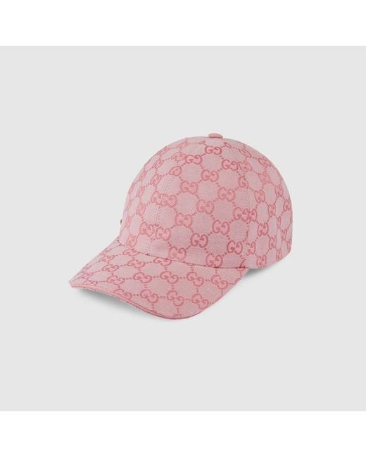 Cappellino Da Baseball In Tessuto GG di Gucci in Pink