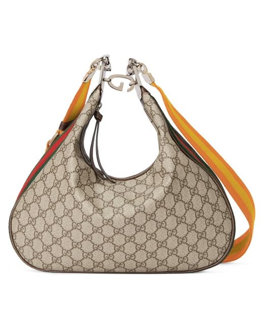 Gucci Canvas Attache Large Shoulder Bag in Beige (Natural) Lyst Australia