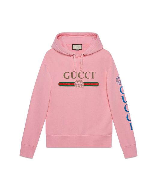 Gucci Pullover mit Logo und Drache in Pink für Herren