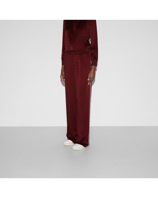 Gucci Ggジャカード パンツ, レッド, ウェア Red