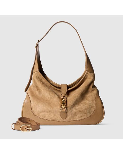 Gucci Brown Jackie 1961 Medium Shoulder Bag, Suede