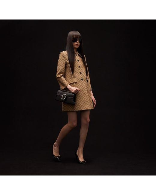 Gucci Natural Gg Cotton Canvas Coat