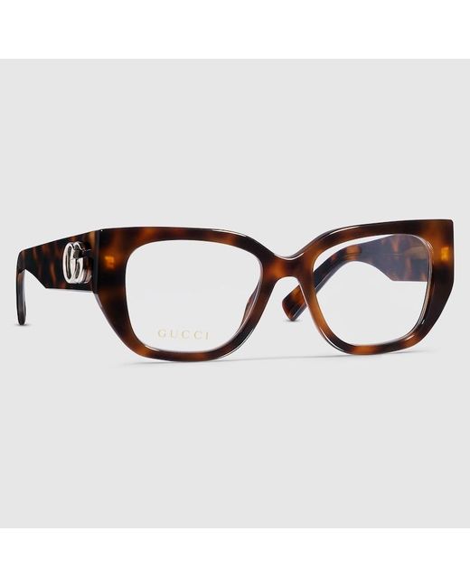 Monture Optique Papillon Gucci en coloris Brown