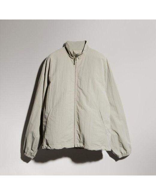 Gucci Gray Froissé Nylon Faille Zip Jacket With Embroidery, Ready-To-Wear for men