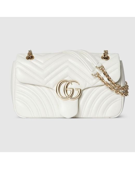 Gucci Natural Gg Marmont Medium Shoulder Bag