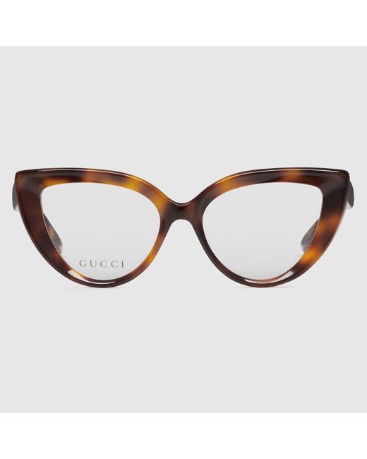 Gucci Brown Cat Eye Optical Frame