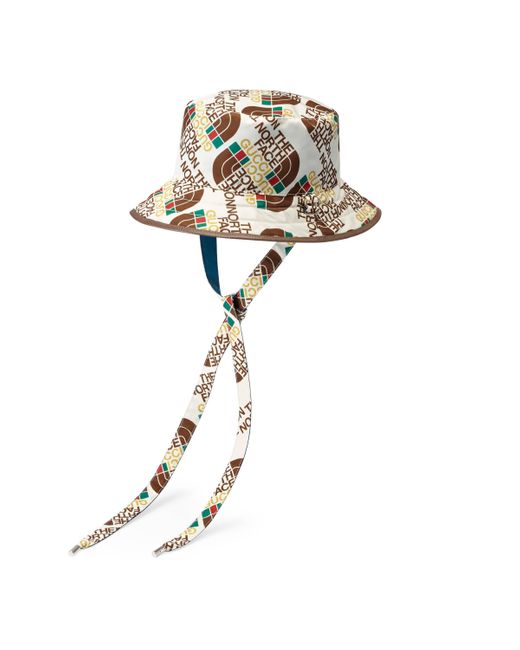 Gucci The North Face X Self Tie Nylon Hat in Natural | Lyst Canada