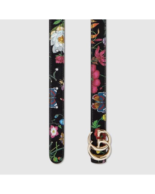 Gucci Black Reversible Gg Marmont Thin Belt, Size 105