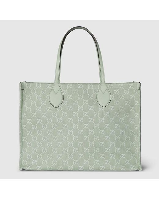 Gucci Green Ophidia GG Large Tote Bag
