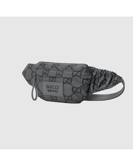 Gucci Gray Large GG Ripstop Belt Bag for men