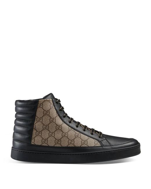 Gucci Black GG Supreme High-top Sneaker for men