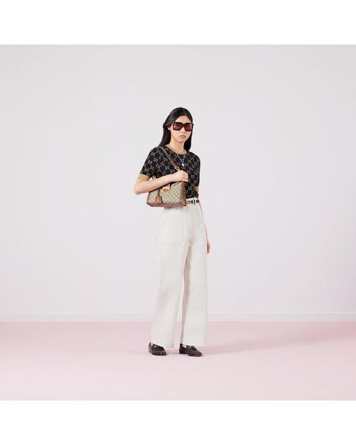 Gucci グッチGGコットンラメ ファブリック トップス Blue