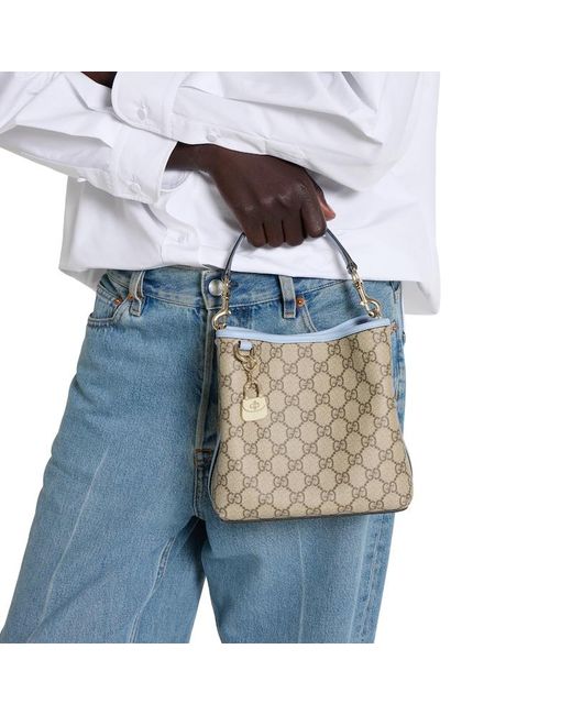 Gucci 〔グッチ バンブー 1947〕バッグ チャーム, ホワイト, メタル Natural